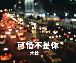 大壮《可惜不是你吉他谱》(C调)