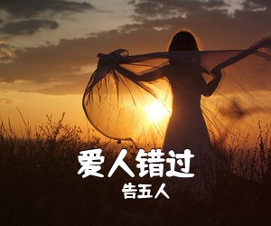 告五人《爱人错过吉他谱》(C调)