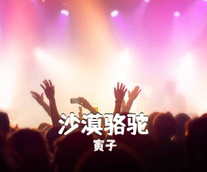 寅子《沙漠骆驼吉他谱》(C调)
