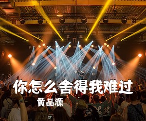 黄品源《你怎么舍得我难过吉他谱》(C调)
