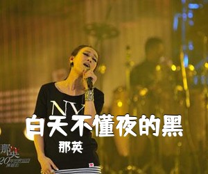 那英《白天不懂夜的黑吉他谱》(C调)
