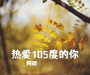 阿肆《热爱105度的你吉他谱》(G调)