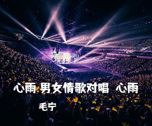 毛宁《心雨 男女情歌对唱  心雨吉他谱》
