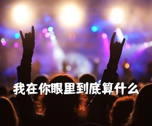 《我在你眼里到底算什么吉他谱》(F调)