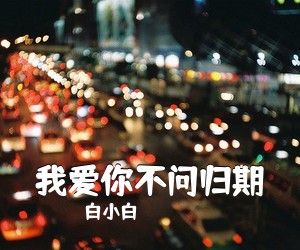 白小白《我爱你不问归期吉他谱》(G调)
