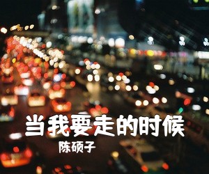 陈硕子《当我要走的时候吉他谱》(C调)