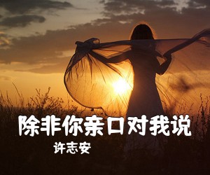 许志安《除非你亲口对我说吉他谱》