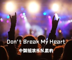 中国摇滚乐队黑豹《Don't Break My Heart吉他谱》(G调)