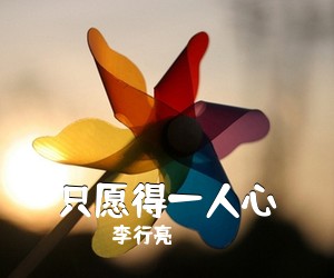 李行亮《只愿得一人心吉他谱》(C调)
