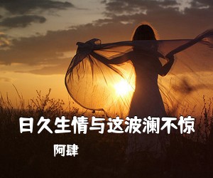 阿肆《日久生情与这波澜不惊吉他谱》(C调)