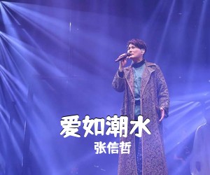 张信哲《爱如潮水吉他谱》(C调)