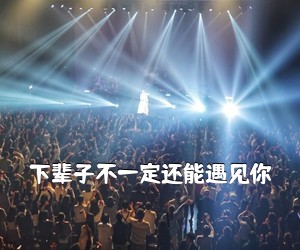 《下辈子不一定还能遇见你吉他谱》(G调)