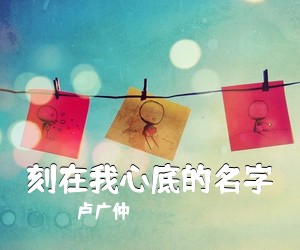 卢广仲《刻在我心底的名字吉他谱》(C调)
