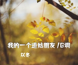 以冬《我的一个道姑朋友 /G调吉他谱》(G调)