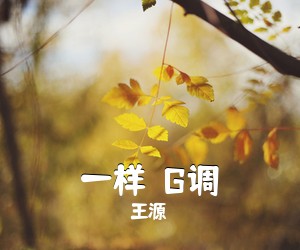 王源《一样  G调吉他谱》(G调)