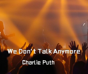 Charlie Puth《We Don't Talk Anymore吉他谱》(E调)