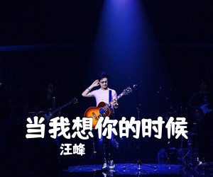 汪峰《当我想你的时候吉他谱》(G调)