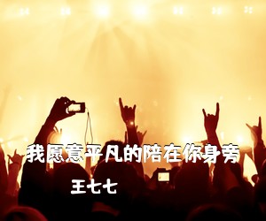 王七七《我愿意平凡的陪在你身旁吉他谱》(C调)