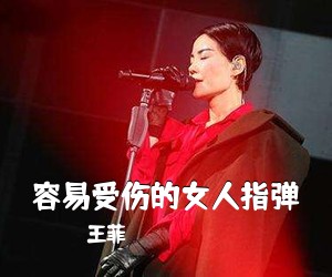 王菲《容易受伤的女人指弹吉他谱》