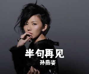 孙燕姿《半句再见吉他谱》(C调)