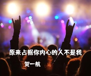 贺一航《原来占据你内心的人不是我吉他谱》(C调)