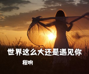 程响《世界这么大还是遇见你吉他谱》