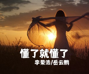 李荣浩/岳云鹏《懂了就懂了吉他谱》(G调)