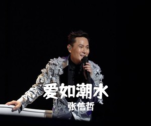 张信哲《爱如潮水吉他谱》(G调)