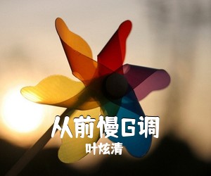 叶炫清《从前慢G调吉他谱》(G调)