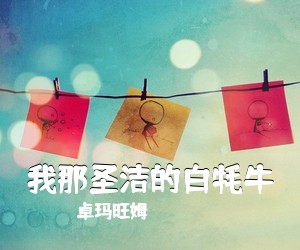 卓玛旺姆《我那圣洁的白牦牛简谱》