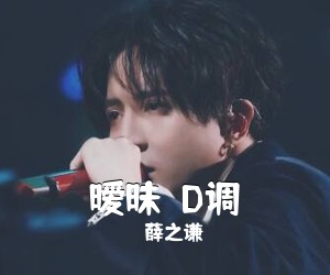 薛之谦《暧昧  D调吉他谱》(D调)