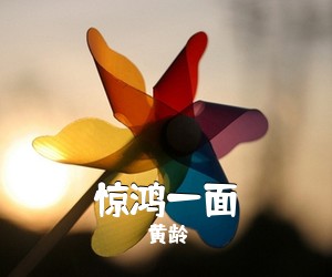 黄龄《惊鸿一面吉他谱》(F调)