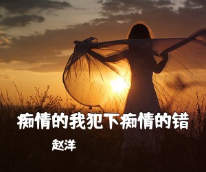 赵洋《痴情的我犯下痴情的错简谱》