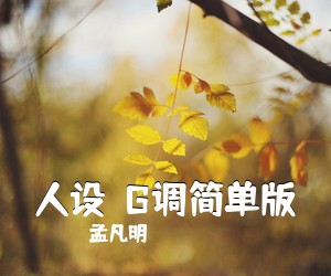 孟凡明《人设  G调简单版吉他谱》(G调)