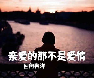 @何奔洋《亲爱的那不是爱情吉他谱》(G调)