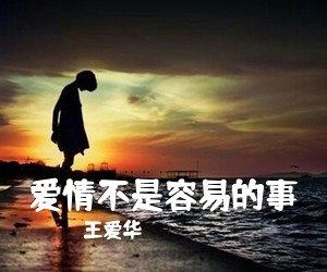 王爱华《爱情不是容易的事简谱》