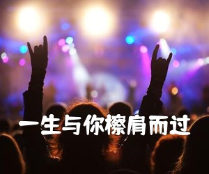 《一生与你檫肩而过吉他谱》(G调)