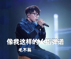 毛不易《像我这样的人指弹谱吉他谱》