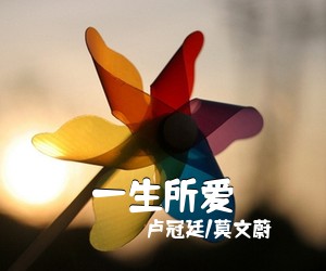 卢冠廷/莫文蔚《一生所爱吉他谱》(G调)