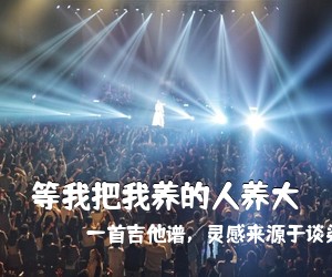 一首吉他谱，灵感来源于谈柒柒《等我把我养的人养大吉他谱》(C调)