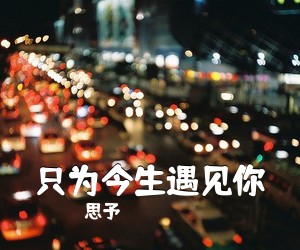 思予《只为今生遇见你简谱》