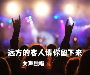 女声独唱《远方的客人请你留下来简谱》