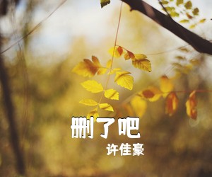 许佳豪《删了吧吉他谱》(G调)