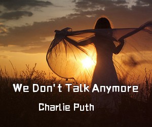 Charlie Puth《We Don't Talk Anymore吉他谱》(E调)